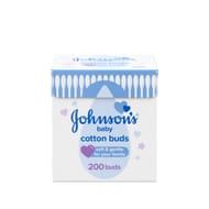 Johnson's Baby Cotton Buds, 200 Pack, Paper Sticks, Plastic-Free