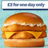 McDonald's Double Filet-O-Fish £2 Today Only Via App