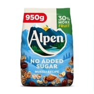 Alpen No Added Sugar Muesli, 950g £2.75/(£2.46 S&S)