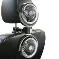 Dual-Head USB Car Fan for Back Seat, 360 Rotatable