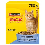 GO-CAT Herring with Vegetables Dry Cat Food 750g