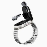 Obasyhig 2-in-1 Steel Strap Smart Watch with Bluetooth Earbuds