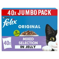 FELIX Original Mixed Selection in Jelly Wet Cat Food 40x85g - Clubcard Price