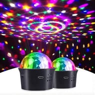 Sound-Activated Rechargeable LED Mini Disco Ball Party Lights