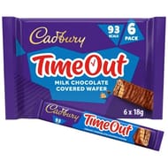 Cadbury Timeout Milk Chocolate Wafer Bar Multipack