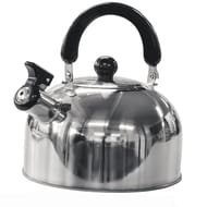 Green Haven 2L Whistling Camping Kettle, Stainless Steel, Folding Handle