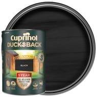 Cuprinol 5-Year Ducksback Matt Shed & Fence Treatment - Black - 5L