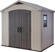 Keter Factor 8x6 Ft Outdoor Storage Shed Beige/Brown