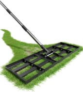 Lawn Leveling Rake with Adjustable Stainless Steel Handle
