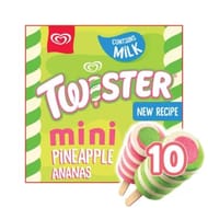 Twister Mini Pineapple Ice Cream Lollies 10 X 50ml