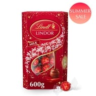 Lindt LINDOR Milk Chocolate Festive Truffles Box 600g