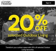 ASDA George 20% Off Outdoor & Garden Inc BBQ's, Tents, Pools, Furniture & Toys