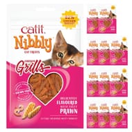 Catit Nibbly Grills 83% Chicken & Prawn Grain-Free Cat Treats - 12 Pack