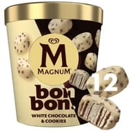 Magnum Bonbon White Chocolate & Cookies Ice Cream Frozen Snack 12 X 17ml