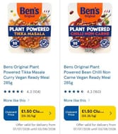 Bens Original Plant Powered Vegan Ready Meals 285g (Clubcard Price)
