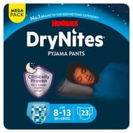 Huggies Drynites Pyjama Pants Age 8-13 Boy Mega