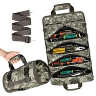 Camouflage Oxford Roll Tool Bag with 12 Pockets