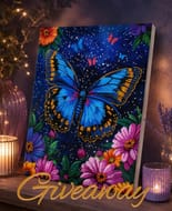 Win a Summer Butterfly Crystal Art Canvas Kit.