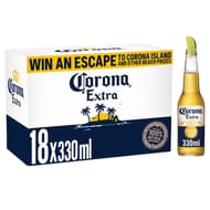 Corona Extra Lager Beer Bottle, 18 X 330ml