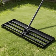 Strifuture Lawn Leveling Rake, Adjustable 119-196cm Handle, 180 Head