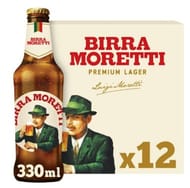 Birra Moretti Lager Beer Bottles 12x330ml NECTAR PRICE