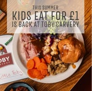 Toby Carvery Kids Eat For £1 With Adult Meal EVERYDAY Until 4th September