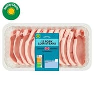 Sainsbury's 12 British Pork Loin Steaks1.2kg (Nectar Price)