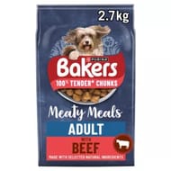 Bakers Meaty Meals Beef Dry Dog Food 2.7kg