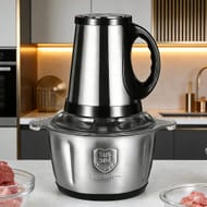 Metallic Silver Ventryn 5L Electric Meat Grinder Mincer Food Chopper