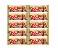 Twix Milk Chocolate Bars with Biscuit & Caramel Pack of 10 | 50g