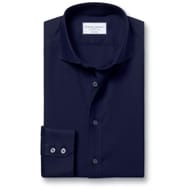 Charles Tyrwhitt Men's Slim Fit Non-Iron Cotton Shirt Navy
