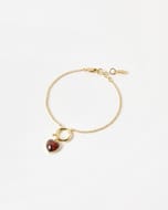 Liza Brown Resin Heart Charm Bracelet