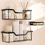 Cubbiesavor 3 Pack Stainless Steel No Drill Shower Caddies