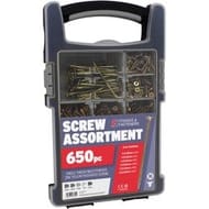 ForgeFix Organiser Pro MPS Zinc Yellow Wood Screw Kit 650pc