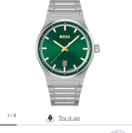 ANCE BOSS Candor Men's Green Dial & Stainless Steel Bracelet Watch