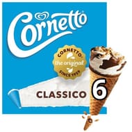 Cornetto Classico Ice Cream Cones 6 X 90ml