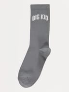 Grey Big Kid Slogan Matching Ankle Socks