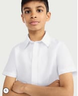 F&F School Boys 2-Pack Short Sleeved Shirts 25% off with CC (4 - 16 Yrs)