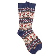 Barbour Ladies Robin Fairisle Socks - Navy Large Only