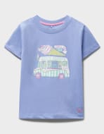 Short Sleeve Graphic T-Shirt in Blue