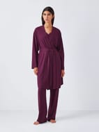 John Lewis Lace Trim Three-Piece Lounge Set Raspberry Coulis