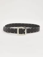 Black Leather Look Studded Belt