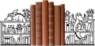 Creative Black Metal Bookends