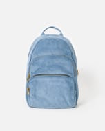Harper Light Blue Corduroy Triple Zip Backpack
