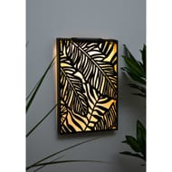 Solar Powered Tropic Leaf Wall Art - Warm White