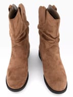 The Very Collection Wide Fit Flat Slouch Calf Boot - Brown