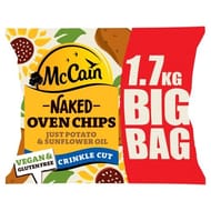 McCain Naked Oven Chips Crinkle Cut Big Bag - 1.7kg