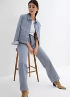 Straight Leg Denim Jeans