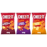 Cheez-It Thin & Crispy Baked Snacks 150g - Double Cheese, Bacon or Chilli