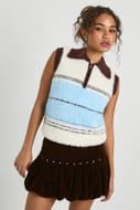 Studded Velour Puffball Mini Skirt